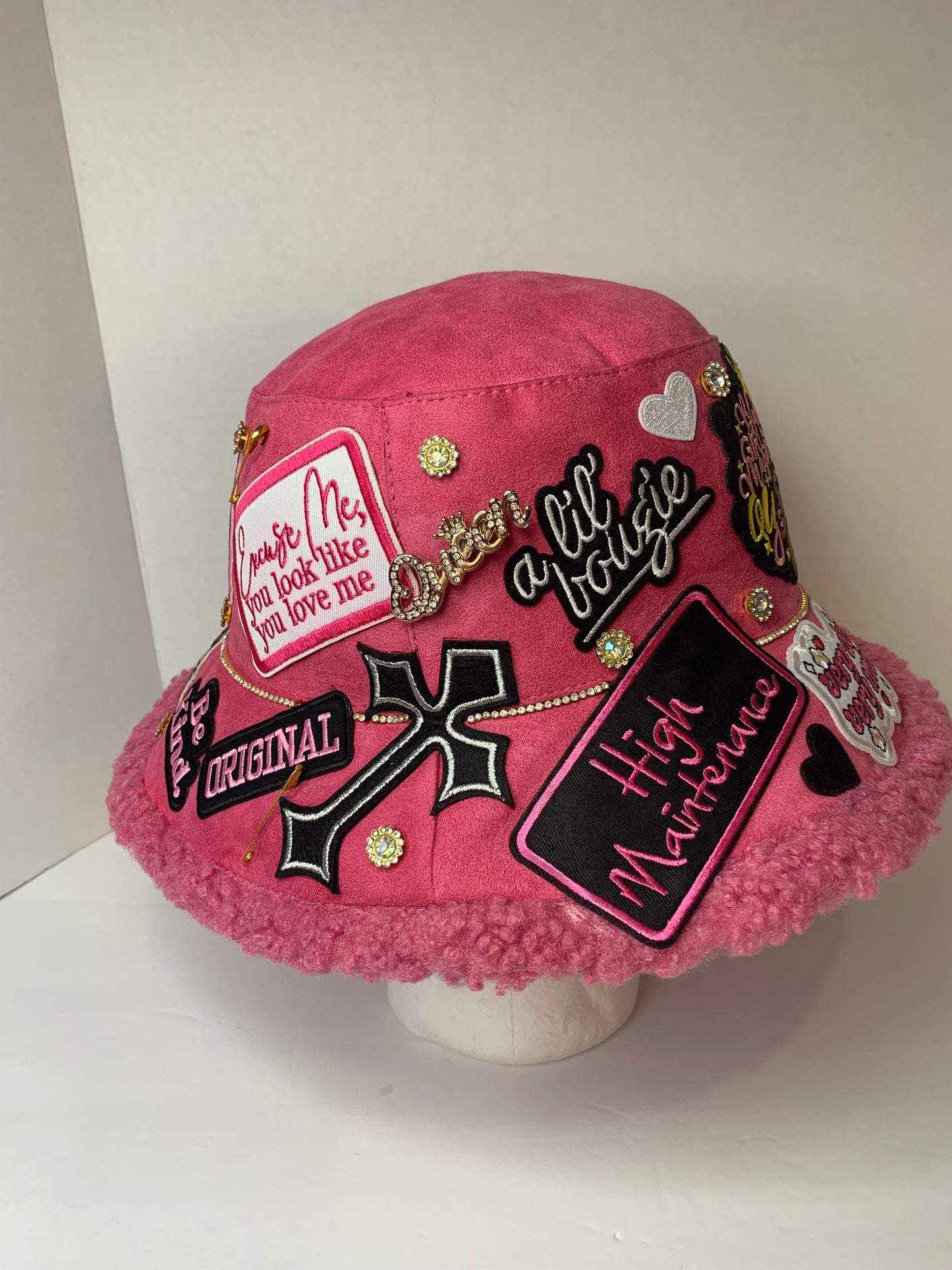 🩷Super junky bucket hat🎩with fur