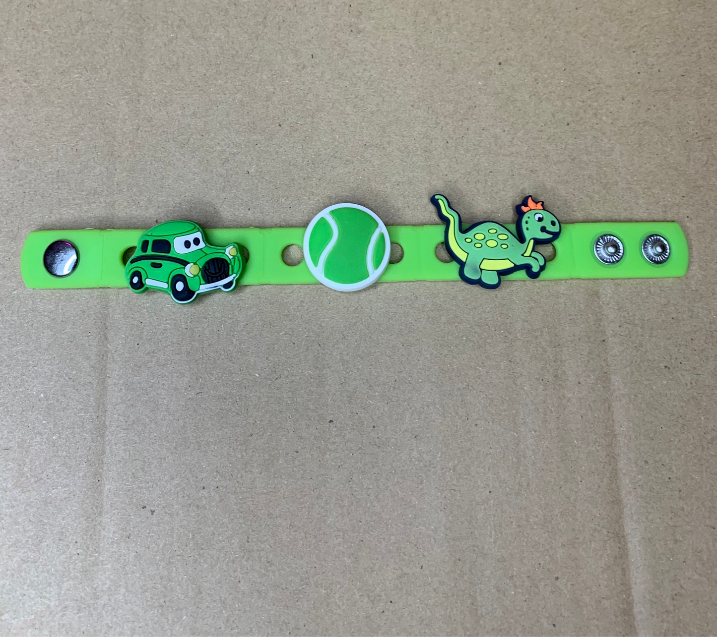 💚Kids silicone snap charm bracelet💚