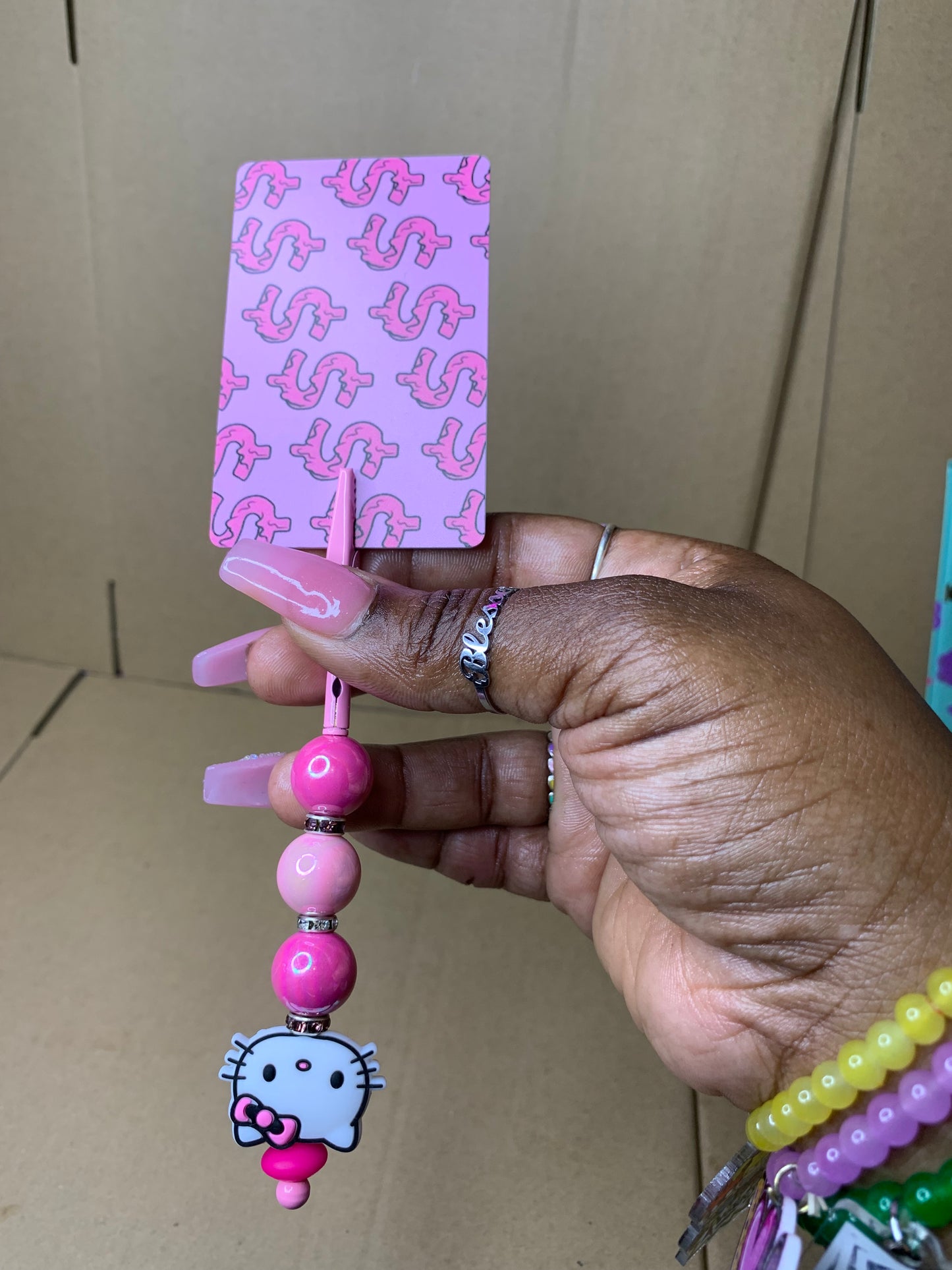 💅🏽Beaded & charmed🏧card💳 grabber